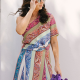 BOTEH - Marseille Silk One Shoulder Tee - Multi
