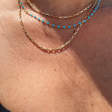 Rebecca Pinto Jewelry - 18" Long Box Chain - 14K Gold