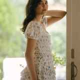 LoveShackFancy - Fellows Floral Dress - Ashen Blue