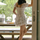 LoveShackFancy - Fellows Floral Dress - Ashen Blue