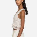 Sea New York - Antonina Sleeveless Cardigan - Cream