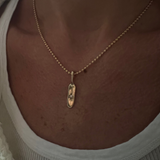 Rebecca Pinto Jewelry - North Star Oval Charm - 14K Gold