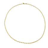Rebecca Pinto Jewelry - 14" Large Diamond Cut Barrel Chain - 14K Gold