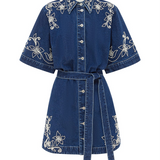 Alémais - Carmen Mini Dress - Light Blue