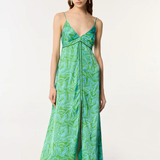 Poupette St. Barth - Long Dress Denise - Turquoise Pop Tiger