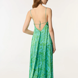 Poupette St. Barth - Long Dress Denise - Turquoise Pop Tiger