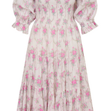 LoveShackFancy - Rigby Cotton Floral Midi Dress Dress - Rose Picnic