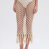 PatBO - Beaded Beach Skirt - Off White