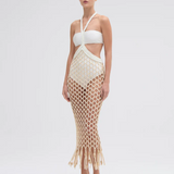 PatBo - Beaded Beach Dress - Off White