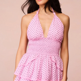 LoveShackFancy - Deanna Halter Dress - Classic Pink