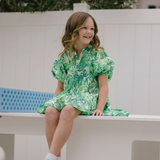 Poupette St. Barth - Kids Mini Dress Aria - Green Jengel