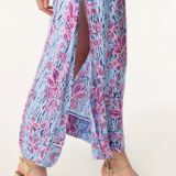Poupette St. Barth - Long Dress Cassandra - Blue Exotic Forest