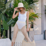 PatBO - Beaded Beach Skirt - Off White