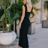 Sunni Spencer EveryWEAR Towel - The Capri Cap Maxi Dress - Black