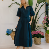 Simkhai - Deanna Belted Midi Dress- Midnight