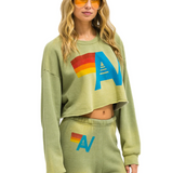 Aviator Nation - Vintage Cropped Sweatshirt  - Faded Army