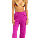 Aviator Nation - Wide Leg Women's Pocket Sweatpants - Magenta