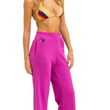 Aviator Nation - Wide Leg Women's Pocket Sweatpants - Magenta