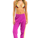 Aviator Nation - 5 Stripe Sweatpants - Magenta/Orange/Yellow