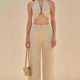 Cult Gaia Beige Beach Pant 