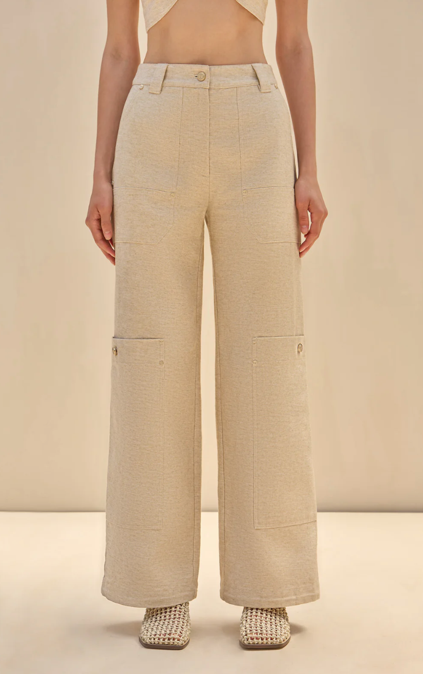 Cult Gaia Beige Beach Pant 