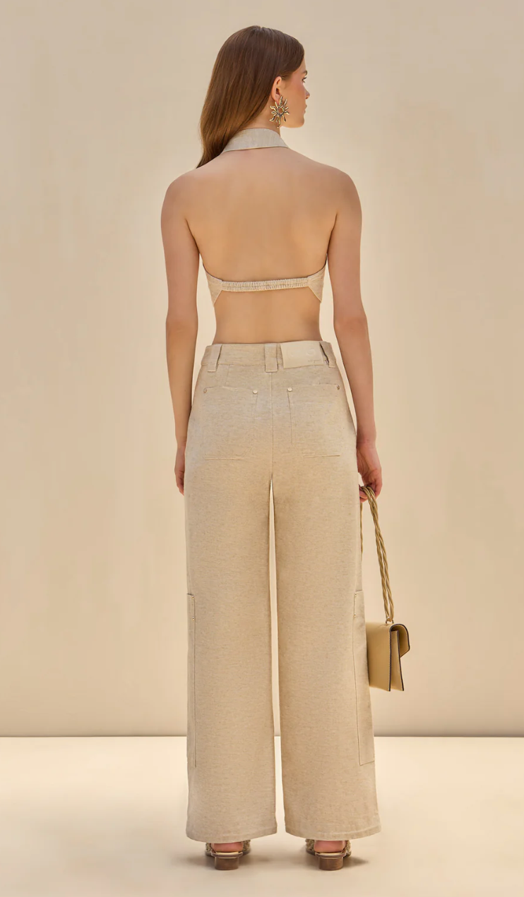 Cult Gaia Beige Beach Pant 