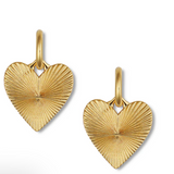 Hart - Small Ribbed Heart of Gold Huggies