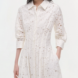 SIMKHAI - Jazz Embroidered Dress - White