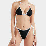 HUNZA G - Gina Bikini Contrast - Black/White