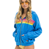 Aviator Nation - 5 Stripe Hoodie - Neon Cobalt