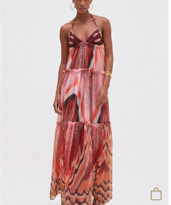 PatBO - Papillon Maxi Gown - Orange