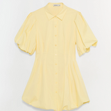 SIMKHAI - Cleo Pintuck Mini Dress - Buttercream