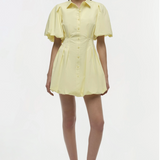 SIMKHAI - Cleo Pintuck Mini Dress - Buttercream