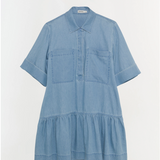 SIMKHAI - Cris Shirt Dress - Chambray