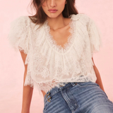 LoveShackFancy - Vienne Top - Ivory