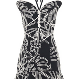 PatBO - Asas Linen Butterfly Mini Dress - Black