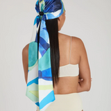 Eugenia Kim - Gigi Satin Headscarf - Blue