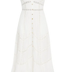 White dress with thin straps on a white background