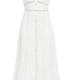 White dress with thin straps on a white background