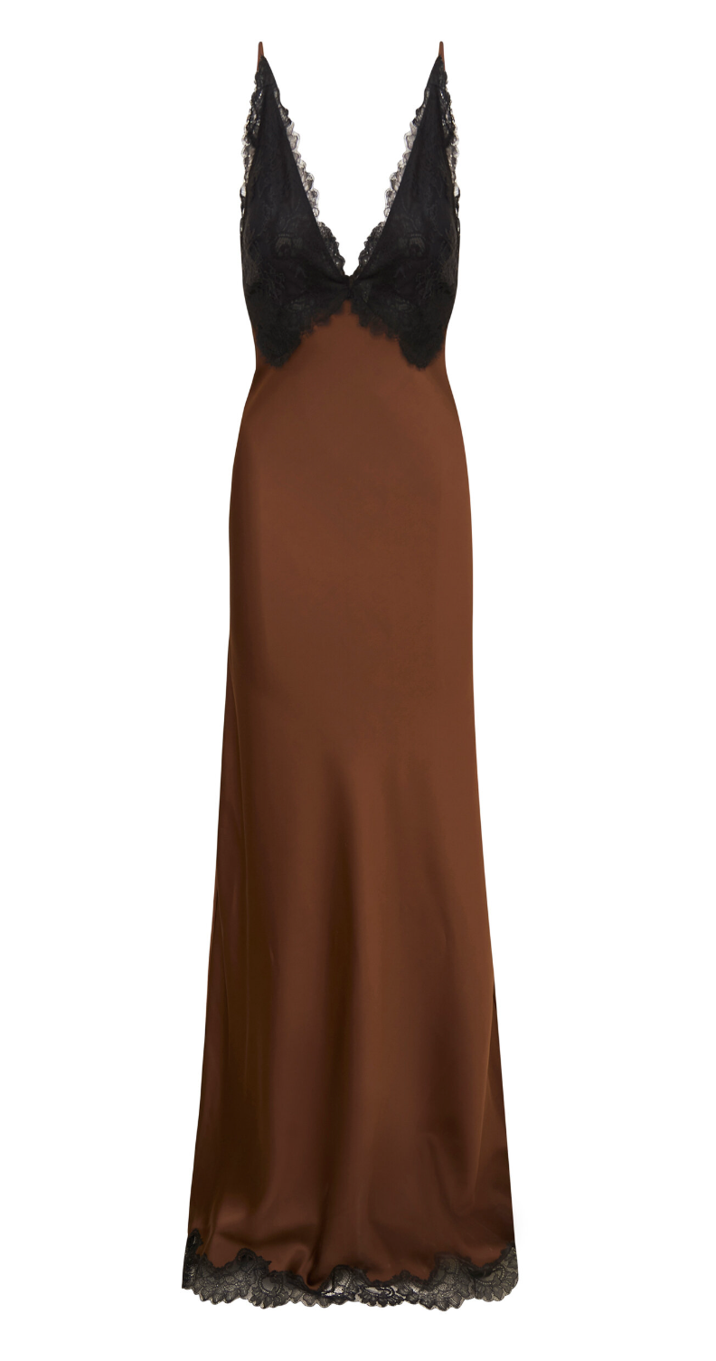 Iridia Dress Chocolate Brown