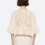 Sea New York - SHANNA LACE 3/4 SLEEVE TOP  - Cream
