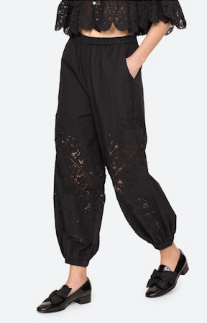 Sea New York - SHANNA LACE TRACK PANT - Black – Sunni Spencer