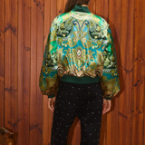 back of bomber jacket green