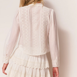 LoveShackFancy - Larine Top - Pearl / Off White