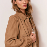LoveShackFancy - Eris Suede Jacket - Camel
