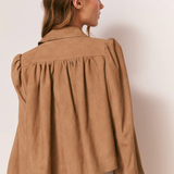 LoveShackFancy - Eris Suede Jacket - Camel