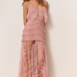 LoveShackFancy - Sandy Lace Dress - Dusty Pink