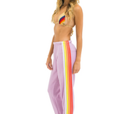 Aviator Nation - 5 Stripe Sweatpants - Mauve/White Neon