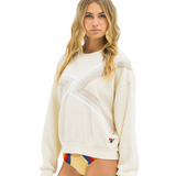 Aviator Nation - Blaze Crew Sweatshirt - Vintage White
