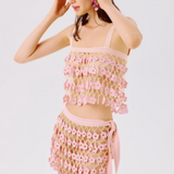 My Beachy Side - Fleur Crocheted Skirt - Baby Pink